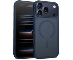 Dėklas Crong Hybrid Matte Magnetic - MagSafe iPhone 17 Pro Max Case (Navy Mėlyna)
