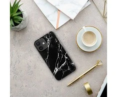 Crong marmurinis dėklas – dėklas, skirtas iPhone 12 Mini (juodas)