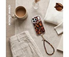 Dėklas Crong Phone Charm - Lanyard Phone Pendant (Tortoise)