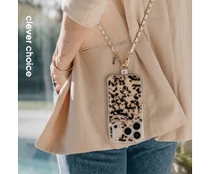 Dėklas Crong Phone Crossbody - Phone Lanyard (Baltas Twist)