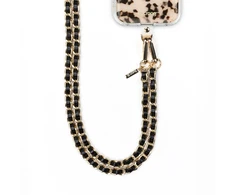 Dėklas Crong Phone Crossbody - Phone Lanyard (Juodas Twist)