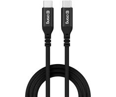 „Crong Soft Link“ – 100 W PD 5A USB-C į USB-C laidas 25 cm (juodas)