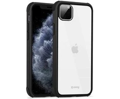 „Crong Trace Clear Cover“ – hibridinis apsauginis dėklas, skirtas „iPhone 11 Pro“ (juodas / juodas)