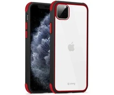 „Crong Trace Clear Cover“ – hibridinis apsauginis dėklas, skirtas „iPhone 11 Pro“ (juodas / raudonas)