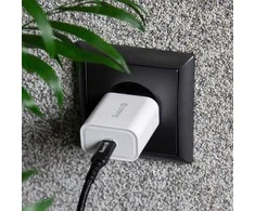 Crong USB-C kelioninis įkroviklis – sieninis įkroviklis USB-C maitinimo tiekimas 20 W (baltas)