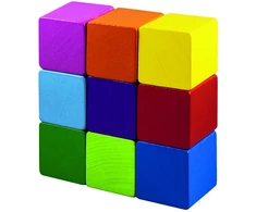 Dėlionė Detoa Wooden colored cubes 35mm