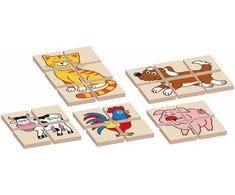 Dėlionė Detoa the wooden puzzle The Animals