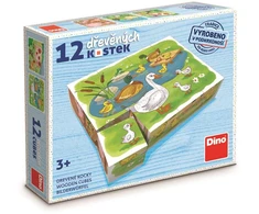 Dino Cube Dėlionė 12 dalių „Ūkyje“