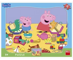 Dino Dėlionė 12 vnt. - Kiaulytė Peppa