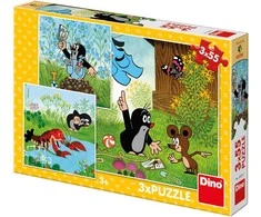 Dino Toys Dėlionė 3x55 Kurmis ir kelnaitės