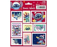 „Disney Stitch“ – 18 lipnių kalėdinių lipdukų rinkinys