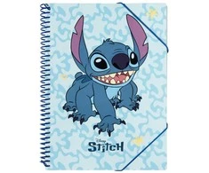 Disney Stitch – A4 formato aplankas su elastine juostele + 30 permatomų rankovių