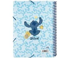 Disney Stitch – A4 formato aplankas su elastine juostele + 30 permatomų rankovių