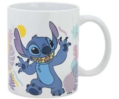 STOR Disney Stitch - Keraminis puodelis iš Havajų gėlių kolekcijos 325 ml