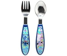 „Disney Stitch“ – metalinių stalo įrankių rinkinys iš „Stitch &amp; Angel“ kolekcijos (šaukštas ir šakutė)