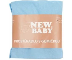 Džersio lovelės paklodė New Baby 120x60 mėlyna