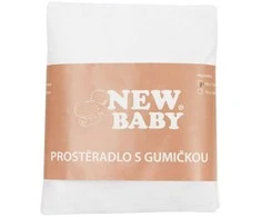 Džersio lovelės paklodė New Baby 120x60 balta