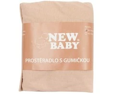 Džersio lovelės paklodė New Baby 120x60 smėlio spalvos