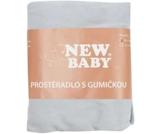 Džersio lovelės paklodė New Baby 120x60 pilka