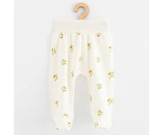 Ekologiškos medvilnės kūdikio kelnaitės su pėdutėmis New Baby Happy Olives, 62 (3-6 mėn.)
