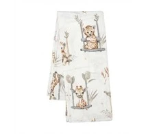 Flannel nappy with print New Baby ZOO beige