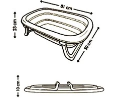 Foldable plastikas baby bath Tega Baby pilkas