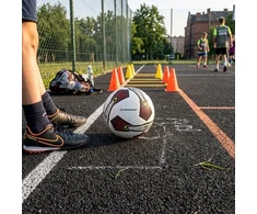 Dunlop - Street Training Football size 5 (baltas/red)