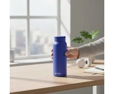 Gertuvė Quokka Echo - 690ml Stainless Steel Bottle with Silicone Handle (Dusk Mėlyna)