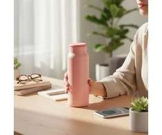 Gertuvė Quokka Echo - 690ml Stainless Steel Bottle with Silicone Handle (Rožinė)