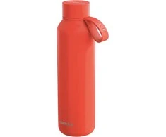 Quokka Solid su dirželiu – nerūdijančio plieno termo butelis 630 ml su dirželiu (oranžinė)