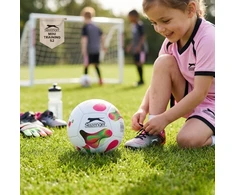 Slazenger - Mini Training Football for Kids 12 Panels Size 2 (Baltas/Rožinė)