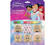Dėlionė Jiri Models Stamps 5+1 with wax Disney Princesses