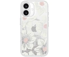 Kate Spade New York Liquid Glitter MagSafe – dėklas, skirtas iPhone 16 (Hollyhock)