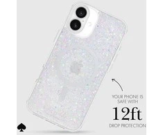 Kate Spade New York Protective MagSafe – dėklas, skirtas iPhone 16 Plus (Chunky Glitter)