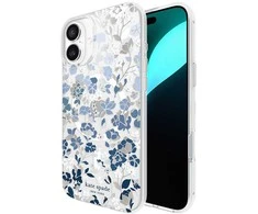York Kate Spade Niujorko apsauginiai brangakmeniai „MagSafe“ – „iPhone 16 Plus“ dėklas (mėlyna gėlių lova)
