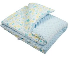 Kūdikio antklodė su užpildu New Baby mėlyna 80x102 cm