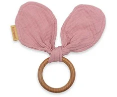 Kūdikio dantukas New Baby Ears rožinės spalvos