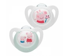 Kūdikių čiulptukas Star Peppa Pig NUK 6-18m 2 vnt., 6-18m