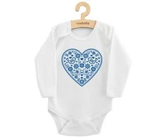 Kūdikių kombinezonas su raštu New Baby Folk Pattern Mėlyna Heart, 62 (3-6m)