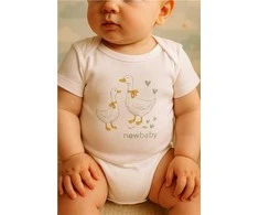 Kūdikių kombinezonas su raštu New Baby Goose - trumpomis rankovėmis, 80 (9-12m)
