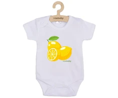 Kūdikių kombinezonas su raštu New Baby Lemon - trumpomis rankovėmis, 80 (9-12m)