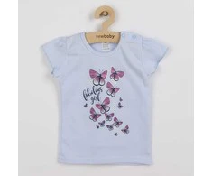 Kūdikių marškinėliai su sijonu New Baby Butterflies mėlyni, 68 (4-6m), 68 (4-6m) dydis
