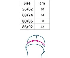 Kūdikių medvilninė kepurė New Baby Luxury drabužėlis baltas, 92/98, 92/98 dydis