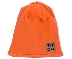 Kūdikių medvilninė kepurė Nicol Fox Club oranžinė, 56/62, 56/62 dydis