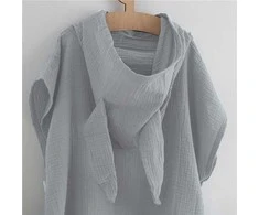 Kūdikių muslininis pončas New Baby Feeling sidabrinis 80 cm, M, M dydis