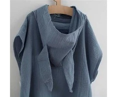 Kūdikių muslininis pončas New Baby Feeling mėlynas 80 cm, M, M dydis