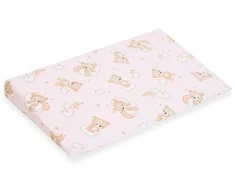 Kūdikių pagalvė-pleištas lovai New Baby BASIC 59x37cm meškiukas rožinis