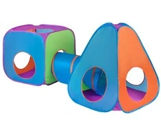 Kūdikių palapinė Baby Mix 3in1 oranžinė-mėlyna