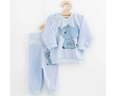 Kūdikių rinkinys marškinėliai ir sportinės kelnės New Baby Happy Elephant mėlyna, 80 (9-12m)