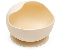 Kean Silicone Kūdikių silikoninis dubuo su siurbtuku New Baby smėlio spalvos